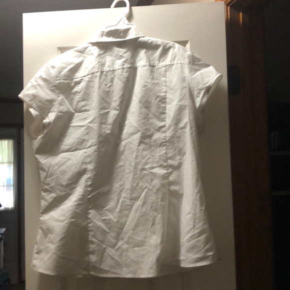 White Short Sleeve Button Up - Picture 4 of 4